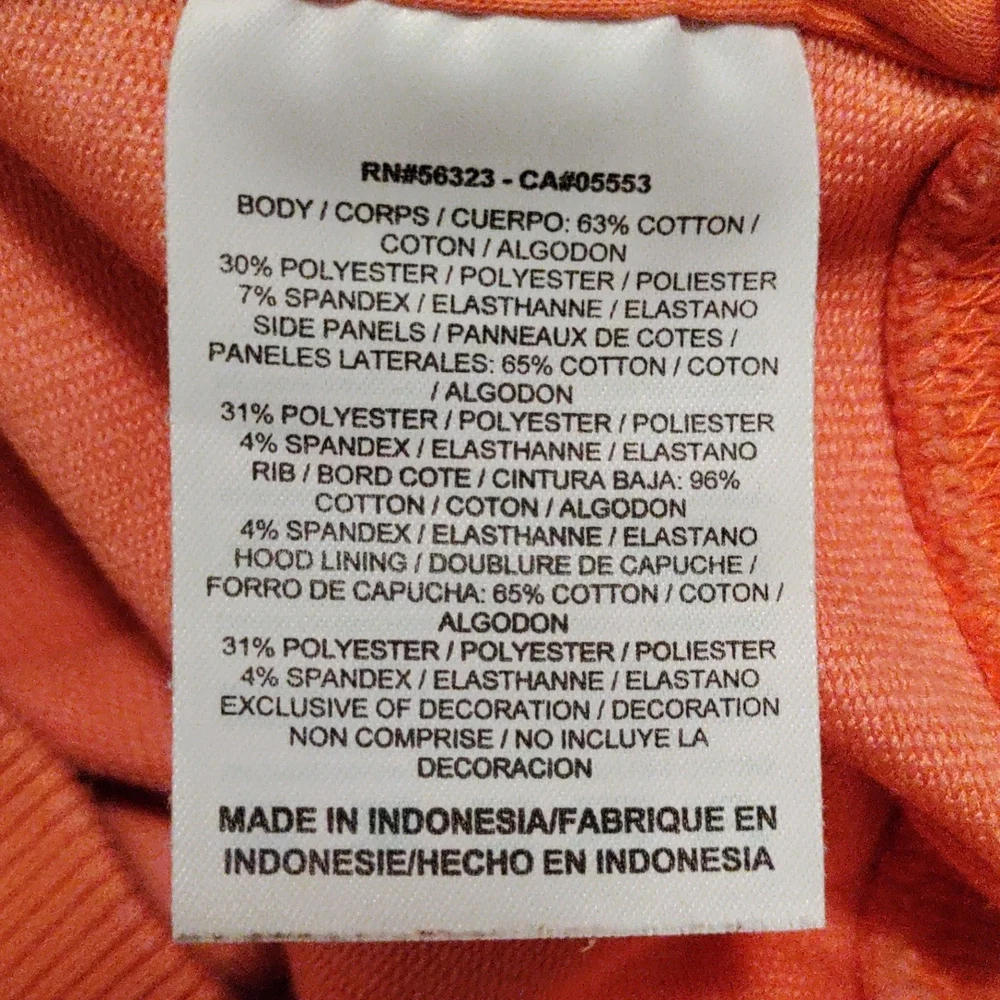 Nike Women's Dri-Fit Orange Zip-Up Hoodie - Size Large - Picture 5 of 5